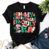 Christmas In July Shirt, Beach Christmas T-Shirt,Xmas Hot Season Tee,Santa Christmas T Shirt,Watermelon Christmas Light Tshirt,Beach Slipper