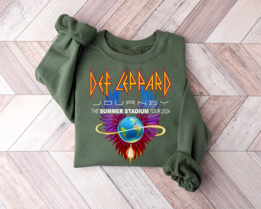 2024 Def Leppard And Journey Summer Stadium Tour Shirt, Def Leppard And Journey Merch, Def Leppard Fan Shirt, Journey Band Tour 2024 Shirt,