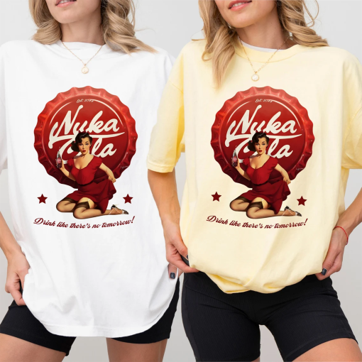 Comfort Colors, Fallout Nuka-Cola T-shirt, Retro Gaming Appeal, Oversize Shirt, Perfect Gift for Fans, Post-Apocalyptic, Fallout, Fallout 4