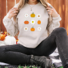 Retro Floral Ghost Halloween Sweatshirt, Spooky Season Sweatshirt, Halloween Party Shirt, Pumpkin Sweatshirt, Halloween Women’s Fall Sweater