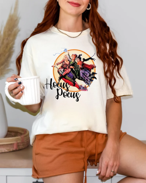 Comfort Colors Halloween Hocus Pocus Shirt, Vintage Halloween Sanderson Sisters Witch Shirt, Halloween Women’s Shirt, Halloween Gift Shirt