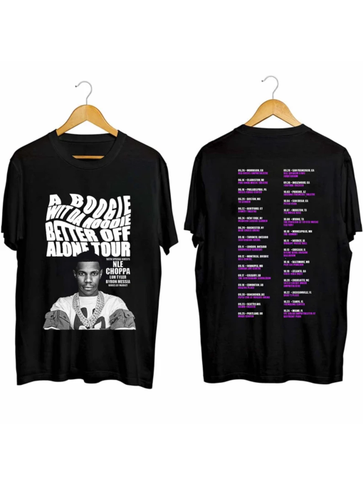 A Boogie Wit A Hoodie Better Off Alone Tour 2024 Shirt, A Boogie Wit A Hoodie Fan Shirt, A Boogie Wit A Hoodie 2024 Concert Shirt For Fan