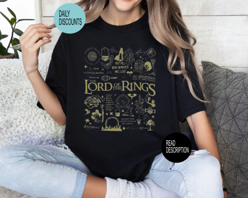 Lord Of The Rings T-Shirt, Lord Of The Rings Hoodie, Unisex Funny T-Shirt, Lotr Shirt, Gandalf And Gollum, Middle Earth Shirt