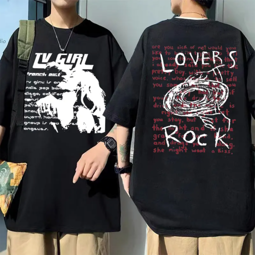 Tv Girl Lovers Rock Song Graphic T Shirt French Exit Album Poster Merch T-shirt Men Women Harajuku Oversized Short Sleeve Tshirt