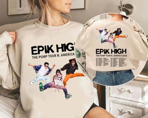 Epik High – The Pump North America Tour 2024 Shirt, Epik High Band Fan Shirt, Epik High 2024 Concert Shirt