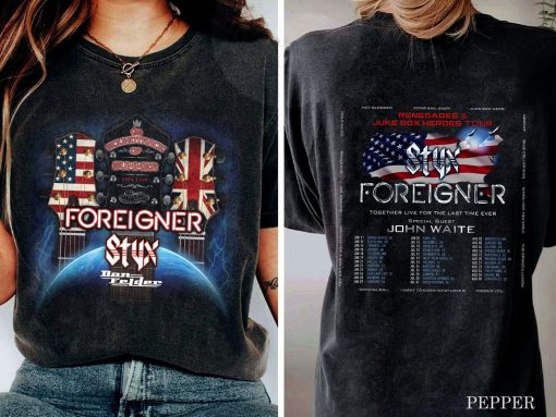 Styx and Foreigner Summer 2024 Tour Shirt, Styx and Foreigner Band Fan Shirt, Styx and Foreigner 2024 Tour Shirt, Summer 2024 Concert Shirt