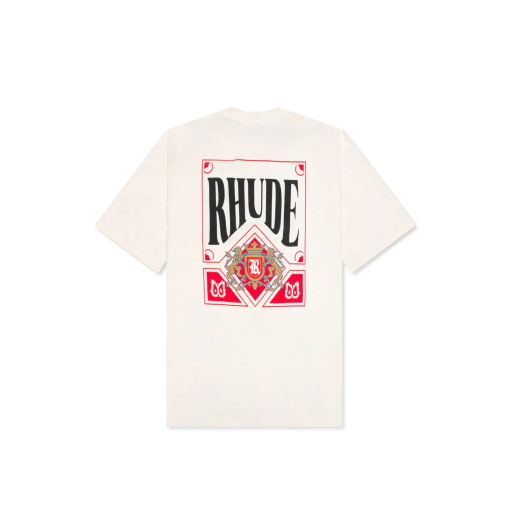 Rhude Shirt Men’s Playing Cards Print RH T Shirt Hip-Pop Trendy High Street Couple Sweatshirt Short Sleeve Tee