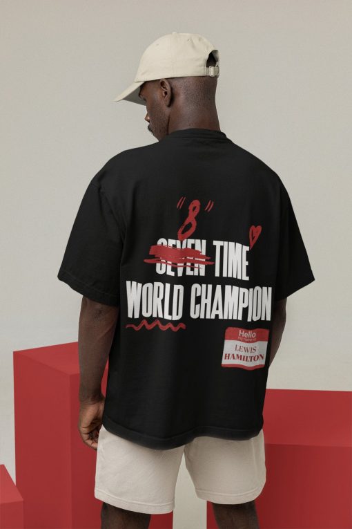 Lewis Hamilton 8 Time World Champion T-Shirt | Comfort Colors 1717 Unisex Tee, Formula 1, Mercedes, Scuderia Ferrari