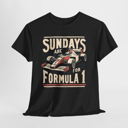 Formula 1 Racing T-Shirt – Sundays are for Formula 1 – Retro F1 Graphic Tee – Classic Race Car Design – Motorsport Enthusiast Gift