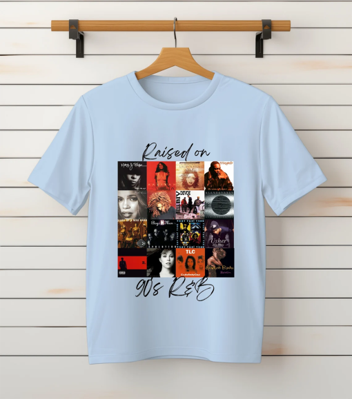 Comfort Colors®, Raised On 90s R&B Album Cover Tee, Music Artist Shirt, Music Lover Shirt, Black History Shirt, Nostalgia Shirt, 90s Party