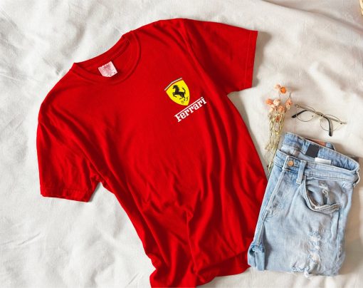 Ferrari Logo Shirt Comfort Colors, Formula 1 Tee Shirt, Gift For Ferrari Lover, F1 Racing Sweatshirt, Ferrari F1 Race, Car Tshirt