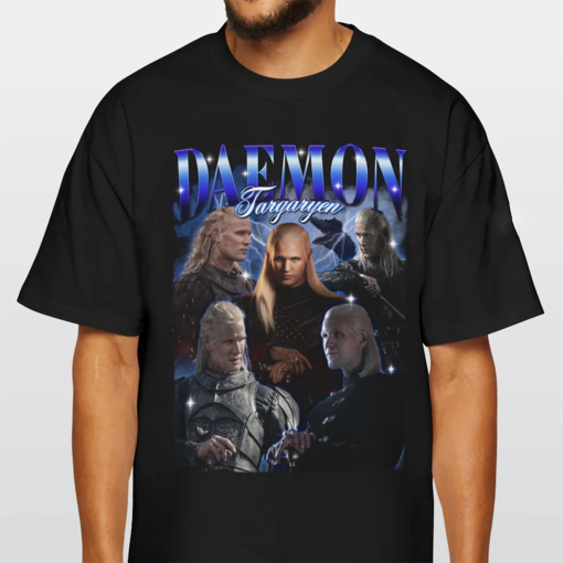 Daemon Targaryen Shirt, Retro Bootleg Tshirt, Vintage 90s Rap Tee, House of the Dragon shirt, Custom Tee From Photo, Game of Throne shirt