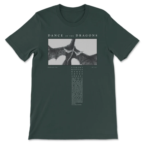 HOTD – Dance of the Dragons – Valyrian – Soves, Arrax! – Arrax and Vhagar – Design Premium Unisex T-Shirt – Forest Green