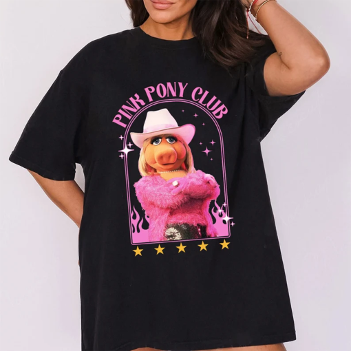 Pink Piggy Club Shirt, Miss Piggy Muppets Unisex Comfort Colors Shirt Midwest Princess Shirt Piggy Concert T-Shirt