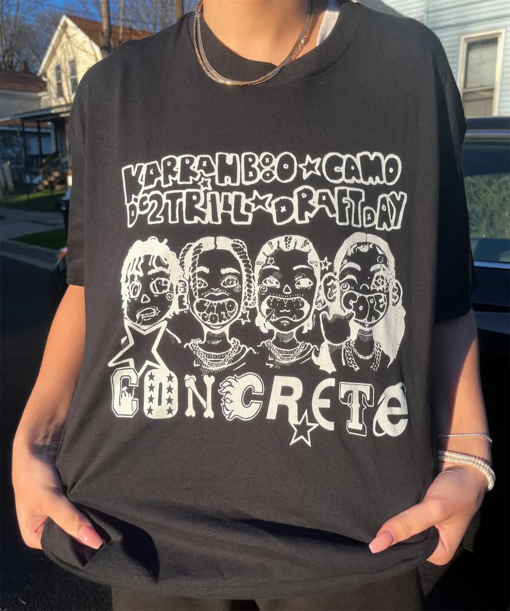 Lil Yachty, Karrahboo, Camo, DC2Trill, Draft Day, Concrete Family Vintage Bootleg Rap T-Shirt