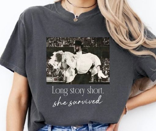 Long Story Short Unisex T-shirt, Evermore Era Shirt, Taylor Swift, Travis Kelce, Eras Tour, I Can Do It With A Broken Heart