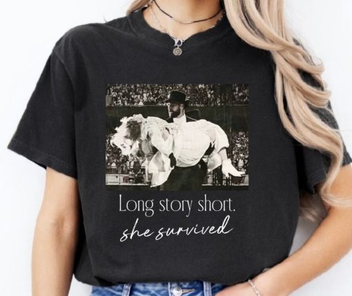 Long Story Short Unisex T-shirt, Evermore Era Shirt, Taylor Swift, Travis Kelce, Eras Tour, I Can Do It With A Broken Heart