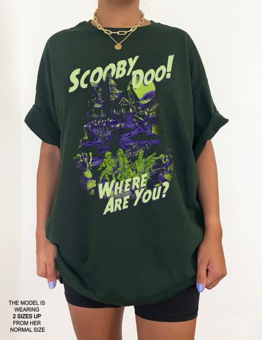 Scooby Doo where are you Shirt, Scooby-Doo Mystery Incorporated Scary House Shirt, Scooby Doo Shirt, Halloween Gift, Trick Or Treat Shirt