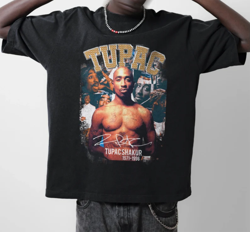 Vintage 90s 2Pac Tupac Shakur TShirt, Tupac Rap Vintage Style Graphic Hip Hop T-Shirt, Retro Unisex Cotton Shirt 90s Bootleg Shirt