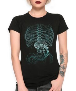 Alien X-Ray T-Shirt / Xenomorph Anatomy 100%…