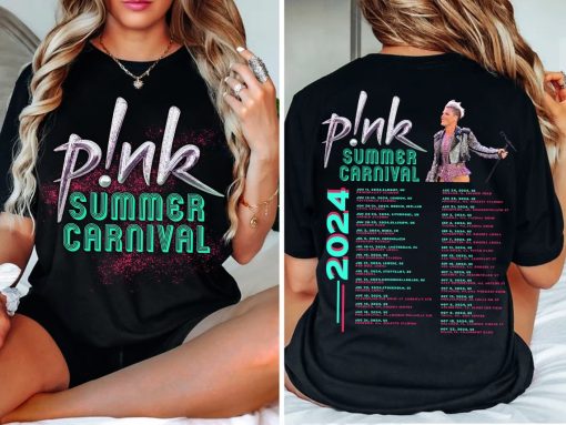 P!nk Pink Singer Summer Carnival 2024 Festival WORLD Tour T shirt Hoodie HoodyS-M-L-XL-XXL-3XL-4XL-5XL Oversized Men Women Unisex P5B6