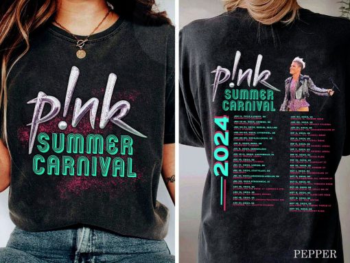 P!nk Pink Singer Summer Carnival 2024 Festival WORLD Tour T shirt Hoodie HoodyS-M-L-XL-XXL-3XL-4XL-5XL Oversized Men Women Unisex P5B6