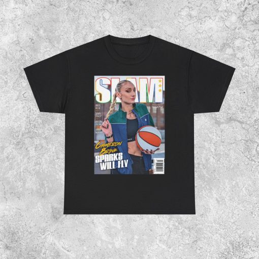 Cameron Brink Los Angeles LA Sparks WNBA March Madness Throwback Vintage Slam Cover Graphic Tee