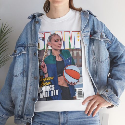 Cameron Brink Los Angeles LA Sparks WNBA March Madness Throwback Vintage Slam Cover Graphic Tee