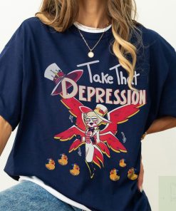 TAKE THAT DEPRESSION Tshirt, Hazbin Hotel Shirt,…