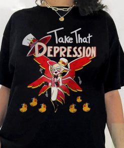 TAKE THAT DEPRESSION Tshirt, Hazbin Hotel Shirt,…