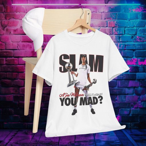 WNBA and Las Vegas Aces star A’ja Wilson Slam Tee T Shirt Unisex Heavy Cotton Tee