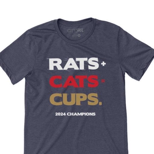 rats cats cups florida hockey champions 2024 t-shirt CHAMPS funny florida hockey t-shirt champions