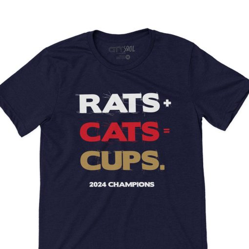 rats cats cups florida hockey champions 2024 t-shirt CHAMPS funny florida hockey t-shirt champions