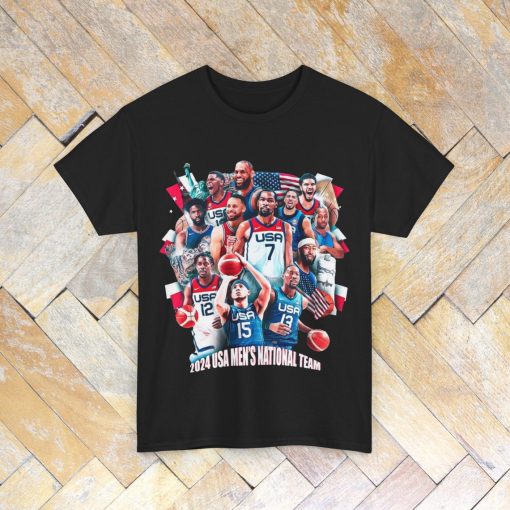 2024 Dream Team USA Mens National Team T-Shirt for the Paris Olympics T Shirt Tee Unisex