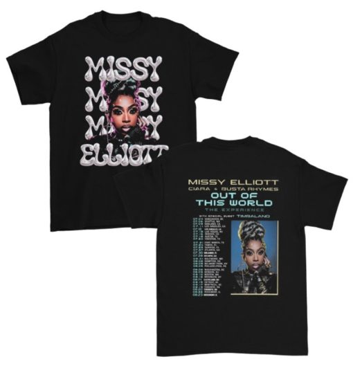 Missy Elliott Out of This World 2024 Tour Signature unisex t-shirt, sweatshirt