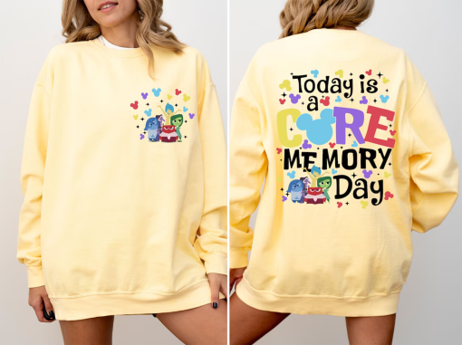 Comfort Colors® Inside Out Friends Sweatshirt, Today Is A Core Memory Day Sweatshirt, Inside Out Pixar, Magical Vacation, Mickey Ears Hoodie