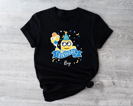 Birthday Squad Shirt,Minion Birthday Boy Shirt,Minion Lover Shirt,Theme Birthday Party Shirt,Funny Character Shirt,Family Birthday Shirt