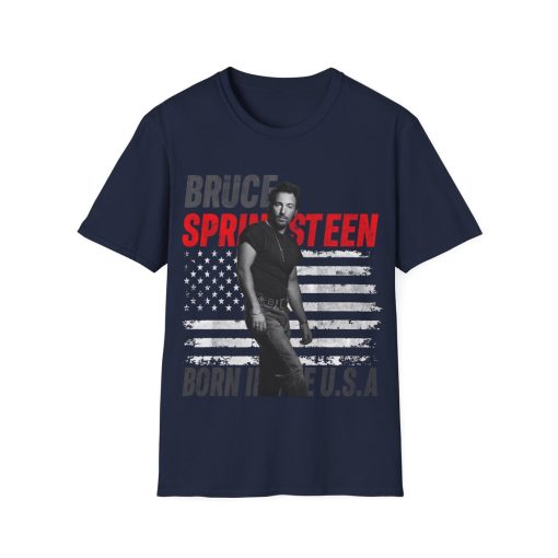 Vintage Style Bruce Springsteen Unisex Softstyle T-Shirt