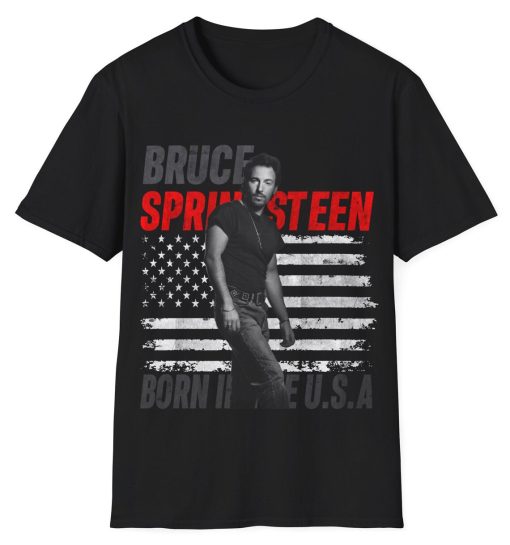 Vintage Style Bruce Springsteen Unisex Softstyle T-Shirt