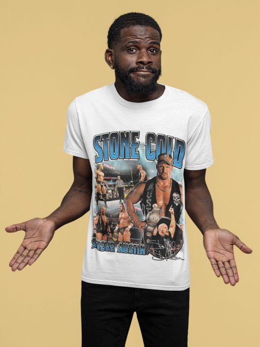 Stone Cold Vintage 90s Graphic Style TShirt, Stone Cold Shirt, Retro Stone Cold Bootleg T-Shirt, Vintage Oversized Sport Tee, Gifts