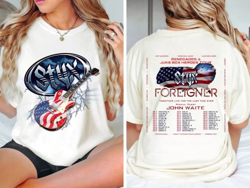 Styx and Foreigner Summer 2024 Tour Shirt, Styx and Foreigner Band Fan Shirt, Styx and Foreigner 2024 Tour Shirt, Summer 2024 Concert Shirt