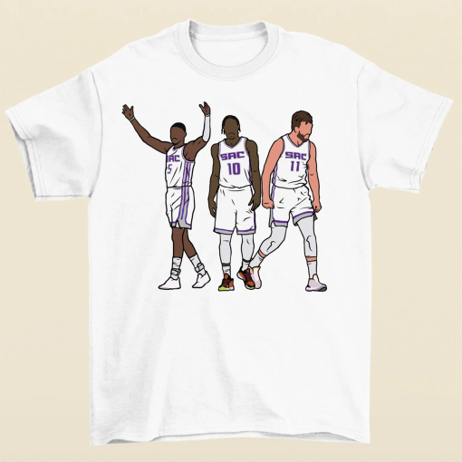 De’Aaron Fox, DeMar DeRozan & Domantas Sabonis T-Shirt