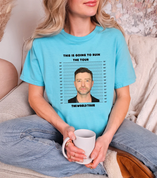 Justin Timberlake Mugshot Comfort Colors, Viral Shirt, Justin Timberlake DUI, Timberlake Fan Gift, JT Concert Tee, Funny Justin Timberlake