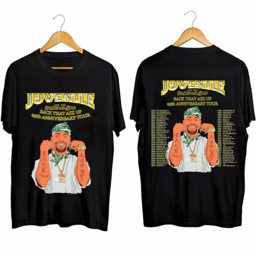 Juvenile Back That Azz Up 25th Anniversary Tour 2024 Shirt, Juvenile Fan Shirt, Juvenile 2024 Concert Shirt, Back That Azz Up 2024 Tour Tee