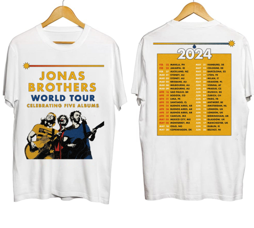 Pop Rock Band Jonas Brothers Tour 2024 Shirt