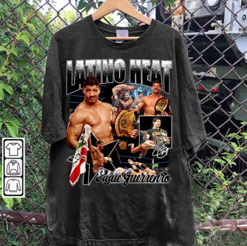 Vintage 90s Graphic Style Latino Heat TShirt – Eddie Guerrero T-Shirt – American Professional Wrestler Tee For Man and Woman Unisex Shirt