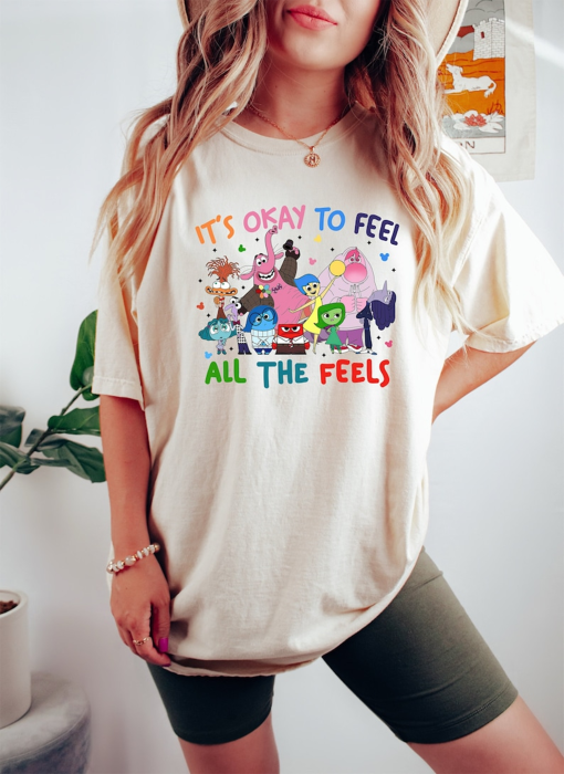 Inside Out It’s Okay To Feel All The Feels Comfort Colors® Shirt, Inclusion Shirt, Speech Therapy Shirt, BCBA Shirt, Para Shirt