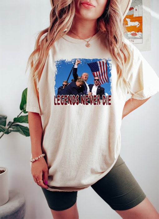 Comfort Colors® Trump Shot T-Shirt, Trump Assasination Tee, Trump Fist Pump Shot At T-Shirt, Hero Trump Survives Rally Trump Injured Tee