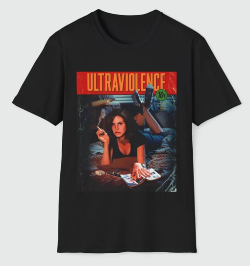 Lana Del Rey Shirt, Limited Edition Lana Pulp Fiction Graphic Tshirt