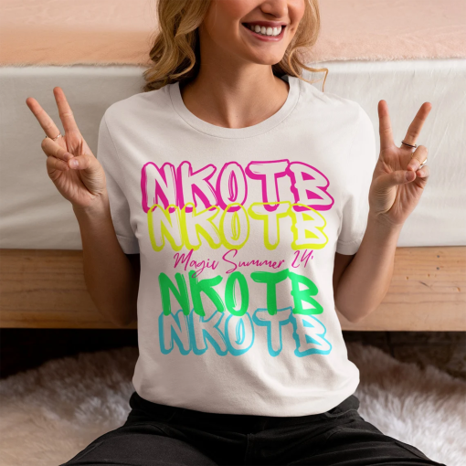 NKOTB Magic Summer 2024 Shirt, Neon NKOTB Shirt, New Kids On the Block Shirt, Retro NKOTB Group Tour, 2024 Concert Tee